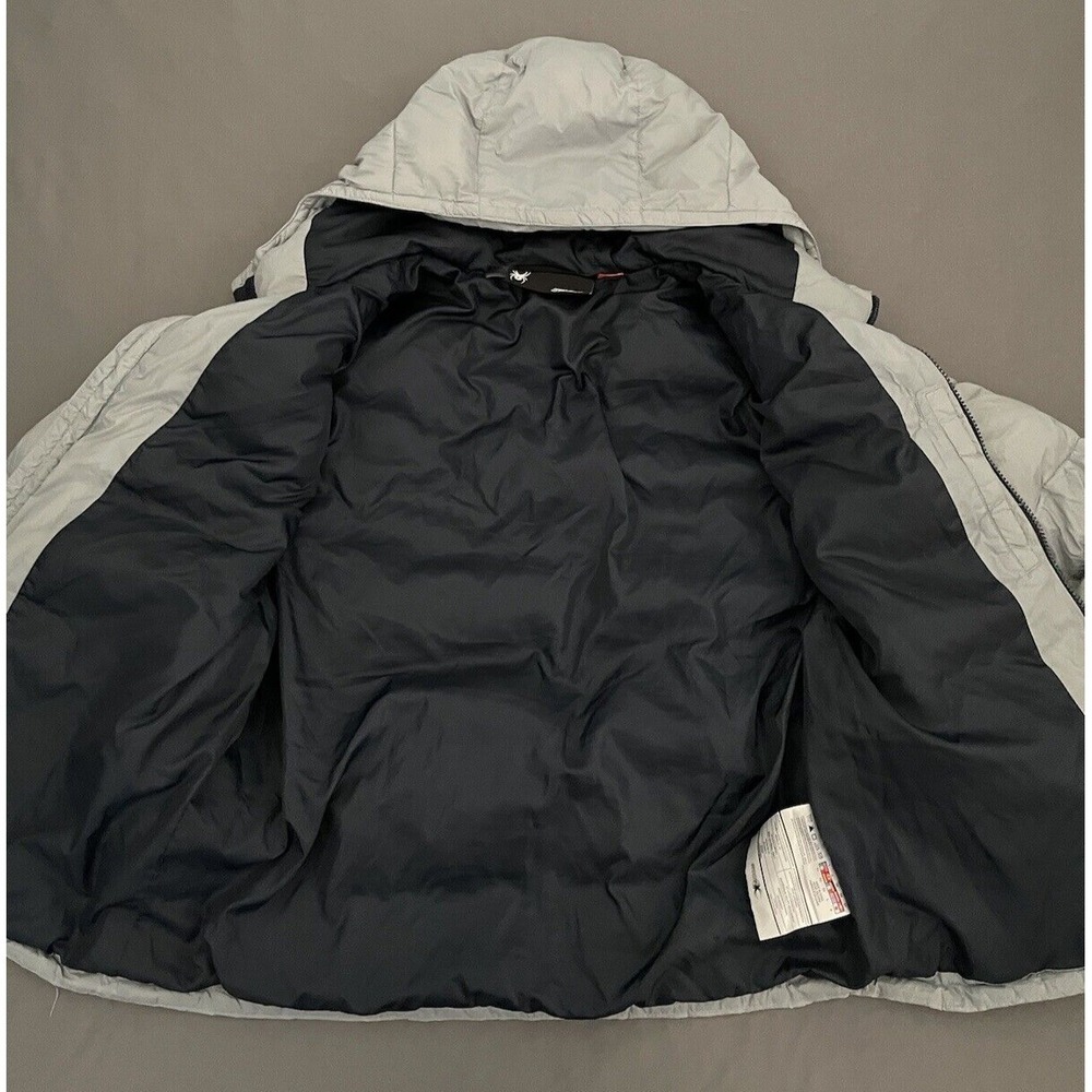 Spyder Puffer Hooded Jacket Boys Large 14/16 Gray Thermaweb Nylon‎ Thumb Holes - Picture 9 of 16